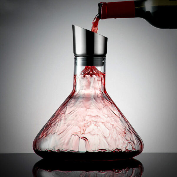 magette Conical Flask Waterfall Wine Decanter – Unique Aerating Carafe - Image 3
