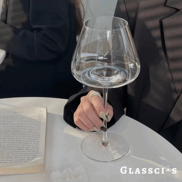 magette Ultra-Thin Flat Bottom Crystal Wine Glasses – Set of 4 - Image 10