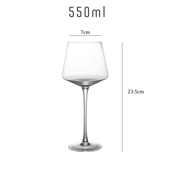 magette Ultra-Thin Angular Crystal Wine Glasses – Set of 4 - Image 9
