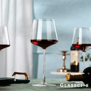 magette Ultra-Thin Angular Crystal Wine Glasses – Set of 4