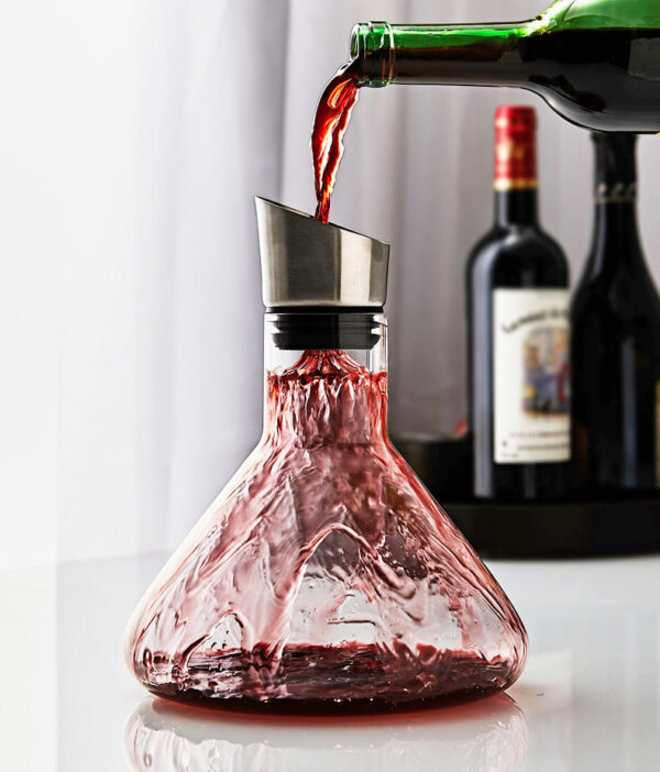 magette Conical Flask Waterfall Wine Decanter – Unique Aerating Carafe - Image 2