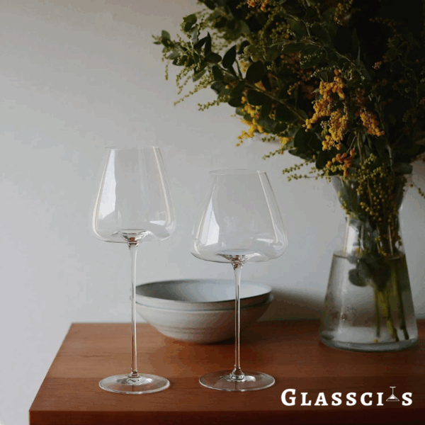 magette Ultra-Thin Flat Bottom Crystal Wine Glasses – Set of 4 - Image 3