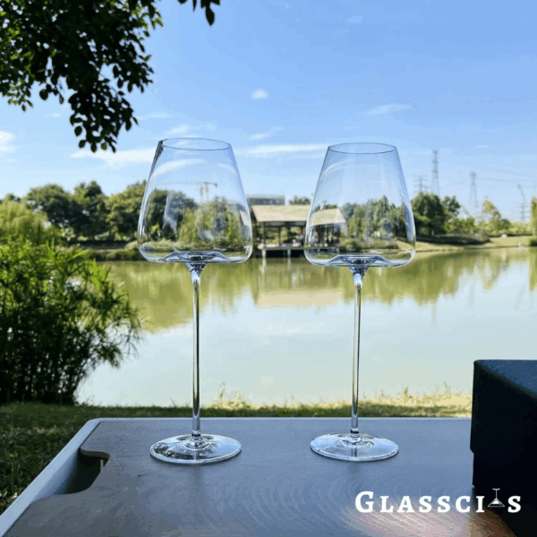 magette Ultra-Thin Flat Bottom Crystal Wine Glasses – Set of 4 - Image 5