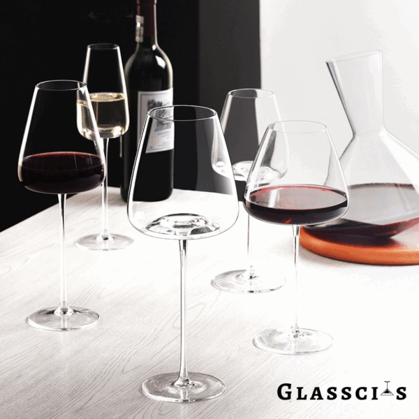 magette Ultra-Thin Flat Bottom Crystal Wine Glasses – Set of 4 - Image 9