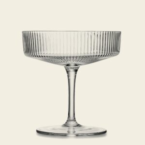 magette Vintage Art Deco Champagne & Cocktail Coupe Glasses – Set of 4 (7 oz)