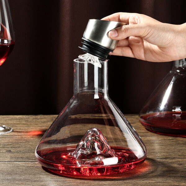 magette Conical Flask Waterfall Wine Decanter – Unique Aerating Carafe - Image 4