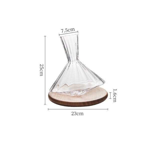magette Rotatable Wine Decanter with Wooden Stand – Elegant Aerating Carafe - Image 6