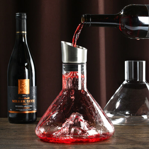 magette Conical Flask Waterfall Wine Decanter – Unique Aerating Carafe - Image 6