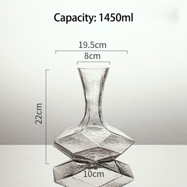 magette Geometric Crystal Wine Decanter – Modern Glass Carafe - Image 11
