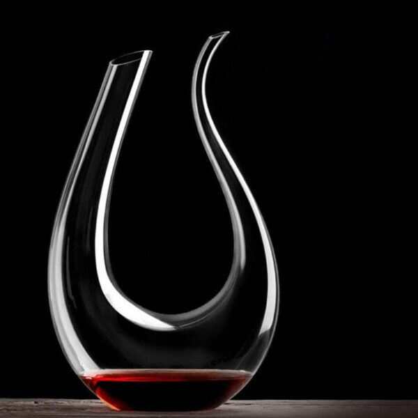 magette Swan-Inspired Crystal Wine Decanter – Elegant Curved Glass Carafe - Image 4